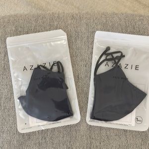 NEW Azazie satin face masks, color Stormy, never opened